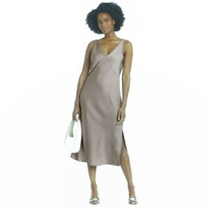 A New Day Cream Satin Sleeveless Midi Slip Dress XXL